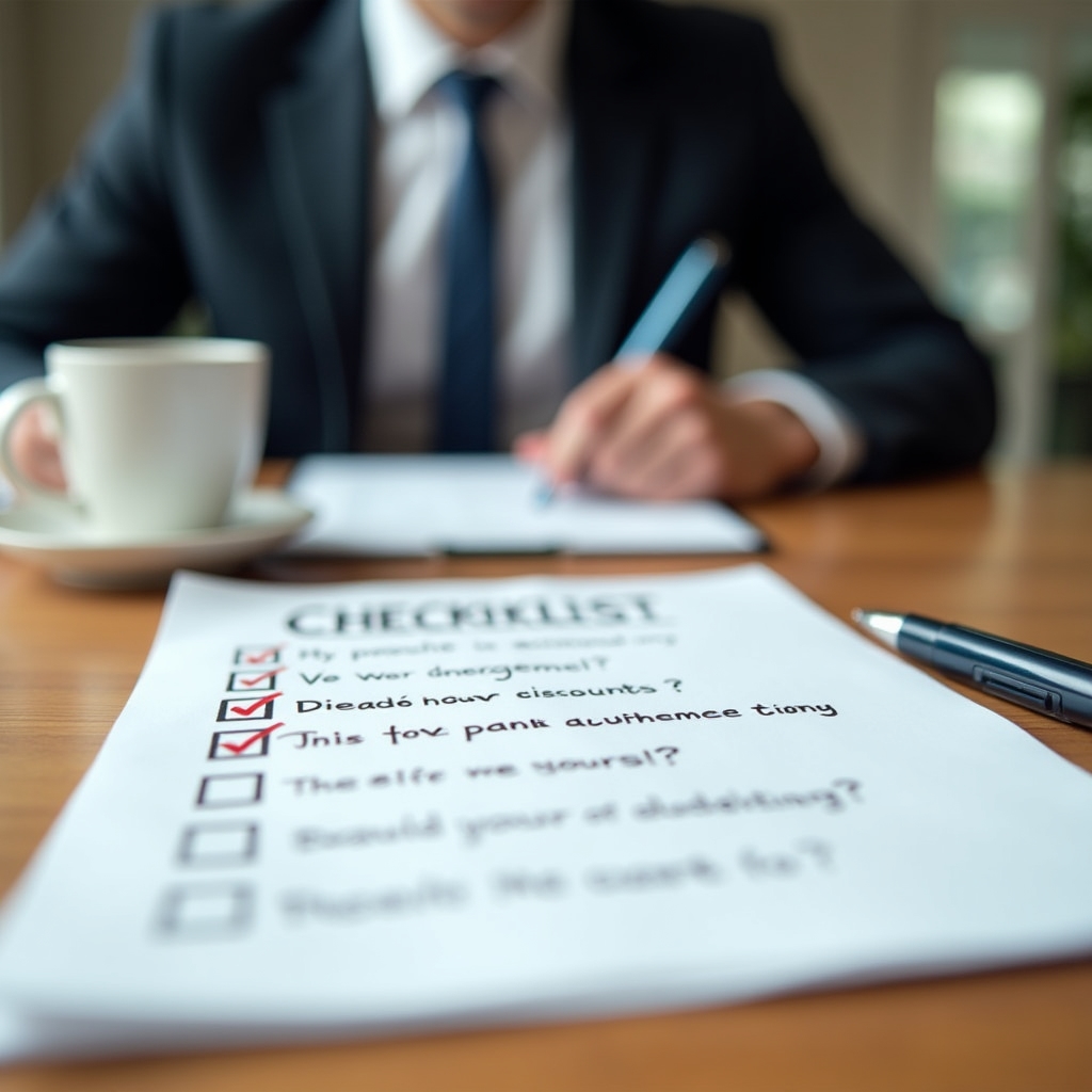 Checklist impreso con preguntas para hacerle a un franquiciante antes de firmar